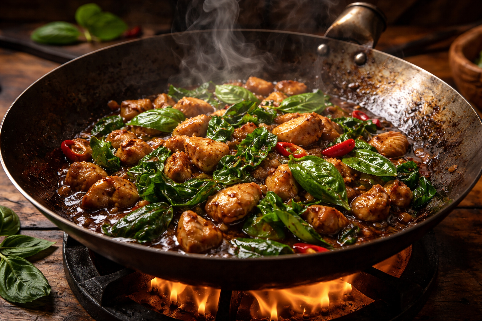 Thai Basil Chicken Authentic Flavor